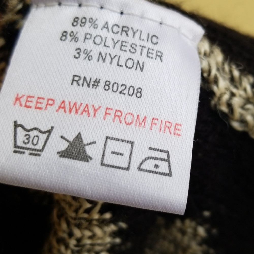 Society 8 Black & Tan Aztec Wrap Sweater - Picture 5 of 8